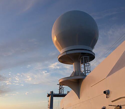 A radar dome, or "radome", is used to protect marine radar and communications equipment.